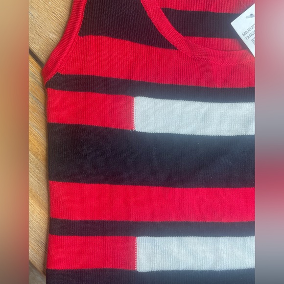 Planet Gold Womens Striped Bodycon Sweater Dress, Red, Black Size Medium - Picture 4 of 4